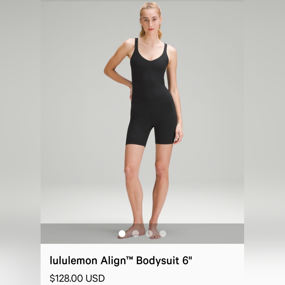 Brand New Black Size 6 Lululemon Align Bodysuit "6"